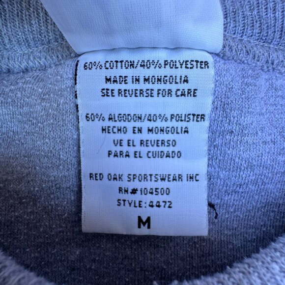 Alabama VTG Red Oak Sportswear Sweatshirt Adult Medium Gray Script Chenille Logo - Picture 6 of 7